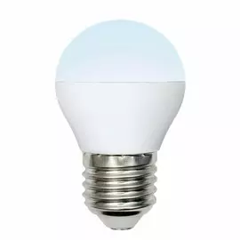 Лампа светодиодная шар E27 6W 4000K (Белый свет) Uniel Multibright LED-G45-6W/NW/E27/FR/MB PLM11WH картон (UL-00002378)