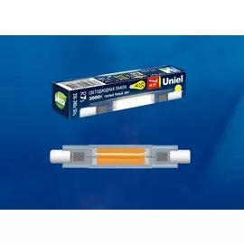 Лампа светодиодная Uniel R7s 7W 3000K прозрачная LED-J78-7W/3000K/R7s/CL GLZ07TR картон (UL-00005061)