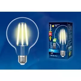 Лампа светодиодная Uniel Sky E27 10W 3000K LED-G95-10W/3000K/E27/CL PLS02WH картон (UL-00004862)