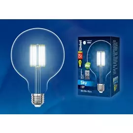 Лампа светодиодная Uniel Sky E27 15W 4000K LED-G125-15W/4000K/E27/CL PLS02WH картон (UL-00004861)