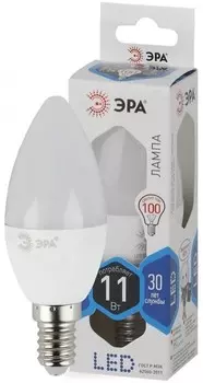 Лампа светодиодная ЭРА E14 11W 4000K матовая LED B35-11W-840-E14 Б0032982