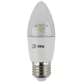 LED B35-7W-827-E27-Clear Лампа светодиодная, свеча, 7Вт, 2700К, E27 Эра Б0019747