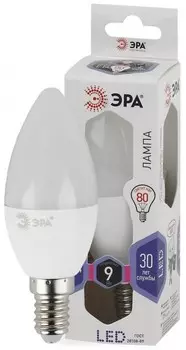 Лампа светодиодная ЭРА E14 9W 6000K матовая LED B35-9W-860-E14 Б0031403