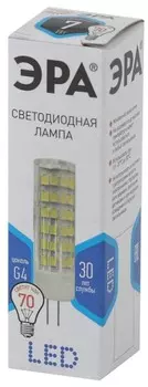 Лампа светодиодная ЭРА G4 7W 4000K прозрачная LED JC-7W-220V-CER-840-G4 Б0027860