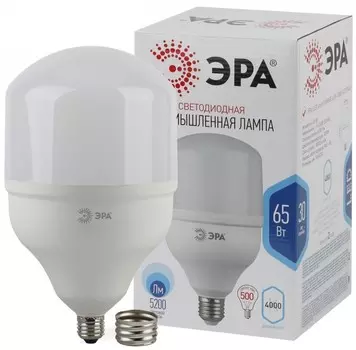 Лампа светодиодная ЭРА E27 65W 4000K матовая LED POWER T160-65W-4000-E27/E40 Б0027923