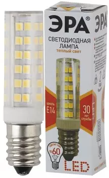 Лампа светодиодная ЭРА E14 7W 2700K прозрачная LED T25-7W-CORN-827-E14 Б0033029