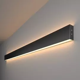 Линейный светодиодный накладной двусторонний светильник 128см 50W 3000K черная шагрень (101-100-40-128) черная шагрень Линейный светодиодный накладной двусторонний светильник Elektrostandard 128см 50В