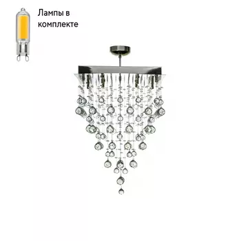Люстра каскадная с Led лампочками в комплекте Arti Lampadari Flusso H 1.4.50.515 N+Lamps