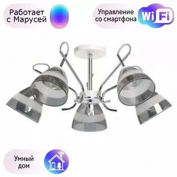 Люстра на штанге Альфа De Markt с поддержкой Маруся 324018005-М