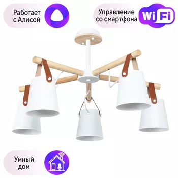 Люстра на штанге Arte lamp THOMAS с Алисой A7032PL-5WH-A