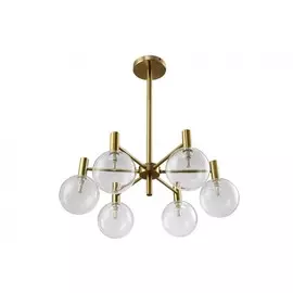 Люстра на штанге Crystal Lux ANDRES SP6 BRONZE/TRANSPARENTE