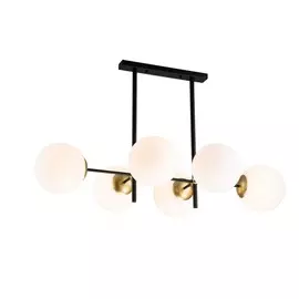 Люстра на штанге Escada 1163/6S E27*40W Black/Honey brass BOLTON