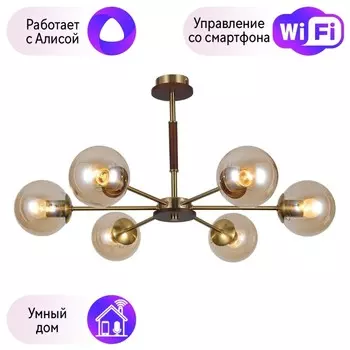 Люстра на штанге F-Promo Stiria с поддержкой Алиса 2738-6P-А