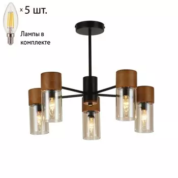 Люстра на штанге F-Promo Torr с лампочками 2633-5P+Lamps E14 Свеча