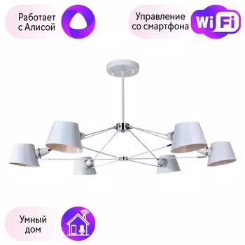 Люстра на штанге Favourite Eimer с поддержкой Алиса 1513-6P-A