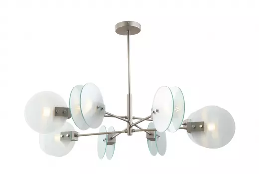 Люстра на штанге iLamp Panorama 15598-8 SN+CL