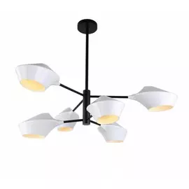 Люстра на штанге Lumina Deco Romina LDP 6037-6 WT+BK