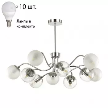 Люстра на штанге Lumion Candice с лампочками 4554/10C+Lamps E14 P45