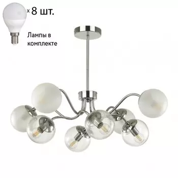 Люстра на штанге Lumion Candice с лампочками 4554/8C+Lamps E14 P45