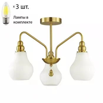 Люстра на штанге Lumion Eleonora с лампочками 4562/3C+Lamps E27 Свеча