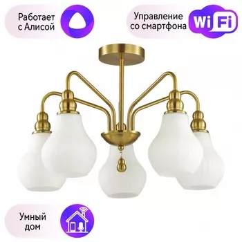 Люстра на штанге Lumion Eleonora с поддержкой Алиса 4562/5C-A