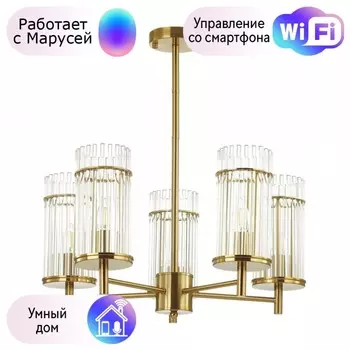 Люстра на штанге Odeon Light Formia с поддержкой Маруся 4809/5-М