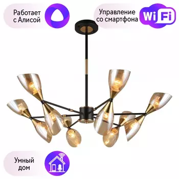 Люстра на штанге Omnilux Onno с Алисой OML-66807-12-A