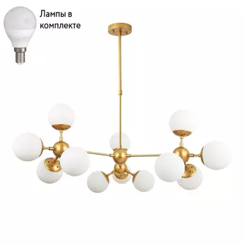 Люстра на штанге с лампочками Arte lamp A1664SP-12GO+Lamps