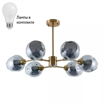 Люстра на штанге с лампочками Arte lamp A7759PL-6PB+Lamps