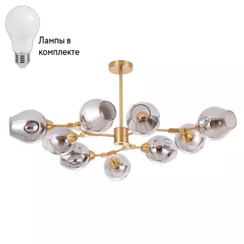 Люстра на штанге с лампочками Arte lamp A7759PL-9PB+Lamps
