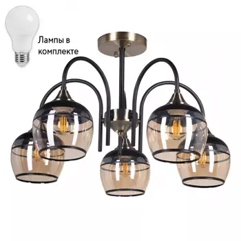 Люстра на штанге с лампочками DeMarkt 315015605+Lamps