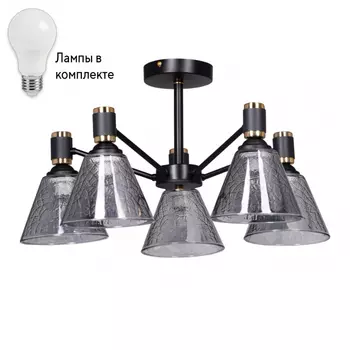 Люстра на штанге с лампочками DeMarkt 635011205+Lamps
