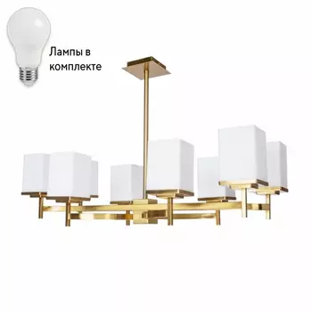Люстра на штанге с лампочками DIVINARE 4504/17 LM-8+Lamps