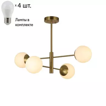 Люстра на штанге с лампочками F-Promo Gutta 2854-4P+Lamps E27 P45