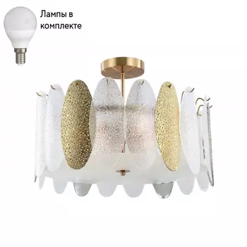 Люстра на штанге с лампочками iLamp 15552-6 ANB+MULT+Lamps