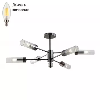 Люстра на штанге с лампочками iLamp 15609-6 AN+CL+Lamps