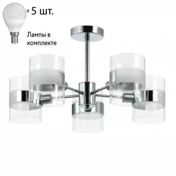 Люстра на штанге с лампочками Lumion Runa 3706/5C+Lamps E14 P45