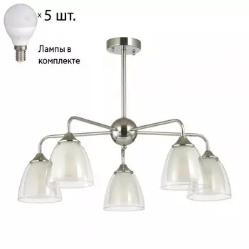 Люстра на штанге с лампочками Lumion Toby 5289/5C+Lamps E14 P45