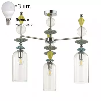 Люстра на штанге с лампочками Odeon Light Bizet 4893/3C+Lamps E14 P45