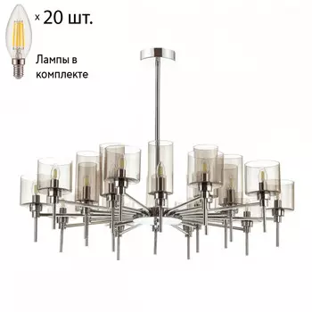 Люстра на штанге с лампочками Odeon Light Diatra 4688/20+Lamps E14 Свеча