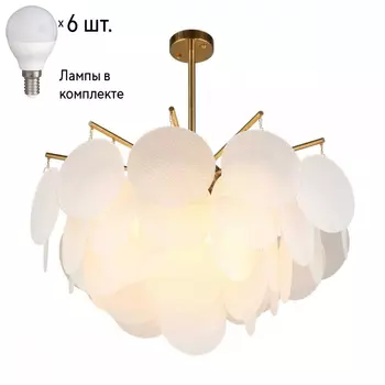 Люстра на штанге с лампочками Omnilux OML-67407-06+Lamps
