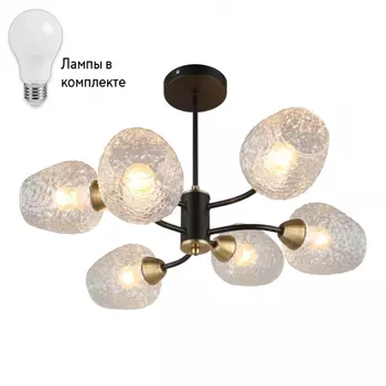 Люстра на штанге с лампочками Omnilux OML-67807-06+Lamps