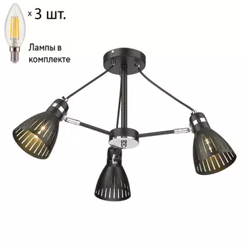 Люстра на штанге с лампочками Velante 219-023-03+Lamps