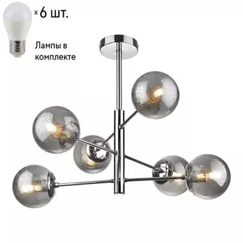 Люстра на штанге с лампочками Velante 245-103-06+Lamps E27 P45