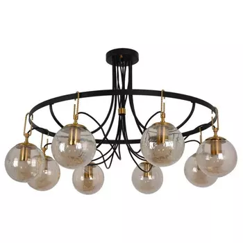 Люстра на штанге со светодиодными лампочками E27, комплект от Lustrof. №367726-674045