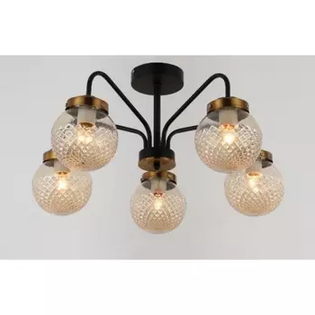 Люстра на штанге со светодиодными лампочками E27, комплект от Lustrof. №367724-674044