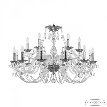 Люстра подвесная Bohemia Ivele Crystal 1601/12+6/360 Ni