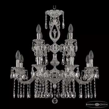 Люстра подвесная Bohemia Ivele Crystal 72401/8+4/210/2d A NW FA10S