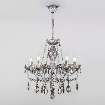 Люстра подвесная Евросвет Teodore 10103/5 хром/дымчатый хрусталь a045286 Strotskis