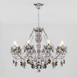 Люстра подвесная Евросвет Teodore 10103/8 хром/дымчатый хрусталь Strotskis a045287